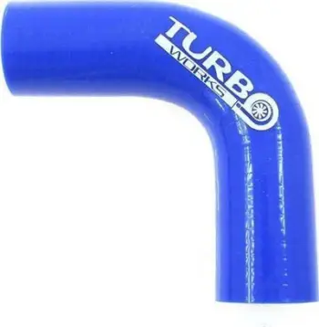 Gyp silikonik TurboWorks Elbow 90°, 10mm, blu