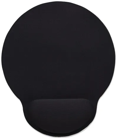 Mouse pad Manhattan me xhel për kyç, ergonomik, i zi - 1