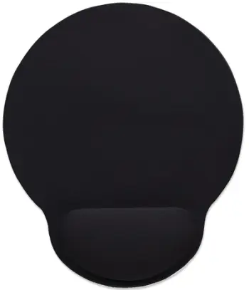 Mouse pad Manhattan me xhel për kyç, ergonomik, i zi