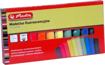 Plastelinë modeluese Herlitz Fluorescent, 10 ngjyra, set shumëngjyrësh