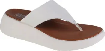 Sëndëllë me platformë FitFlop F-Mode për femra, lëkurë, e bardhë