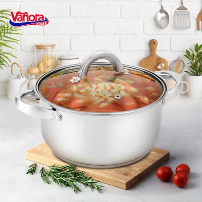 Tengere inox Vanora Irene, 22 cm, 3.9L, me kapak - 2