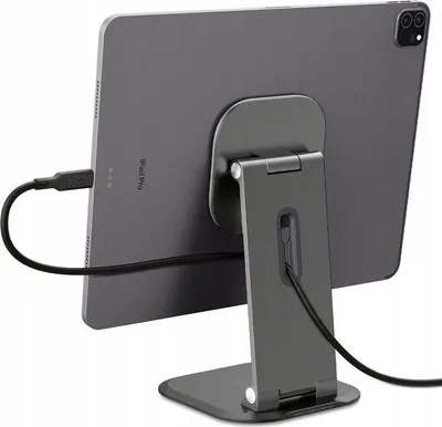 Mbajtëse tablet Spigen OneTap Easel Magnet, magnetike, prej alumini, gri hapësinor - 2