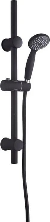 Set dushi me kolonë dhe kokë dushi, çelik inox, i zi