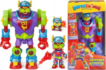 Lodër robot SuperThings Superbot Fury Storm, figurina Kazoom Kid, figurina SuperThing, shumëngjyrëshe