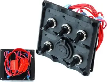 Panel çelësash TurboWorks Switch, 12V, 5x ON OFF SPST, 2x USB, IP68