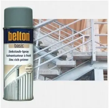 Sprej antikorroziv Belton Basic, pluhur zinku, 400 ml, gri