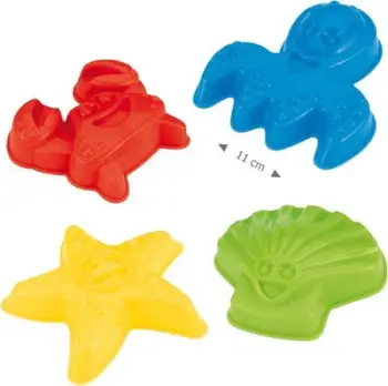 Set forma rëre Wader Seaside, 4 copë, plastikë, shumëngjyrëshe