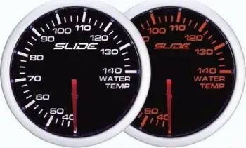 Manometër uji Slide WA Gauge 52mm, matës temperature uji, ndriçim i bardhë qelibar
