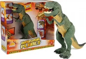 Lodra dinosauri T Rex me bateri, interaktiv, jeshil