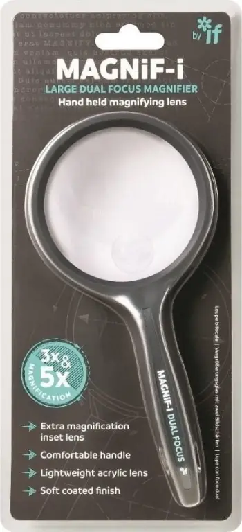 Lupë dore Magnif-i Large Dual Focus, 3X 5X, akrilike, e zezë
