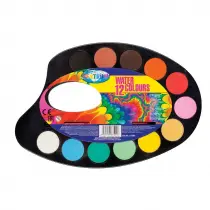 Set akvareli Centrum Watercolors, 12 ngjyra, paletë plastike, i shumëngjyrshëm