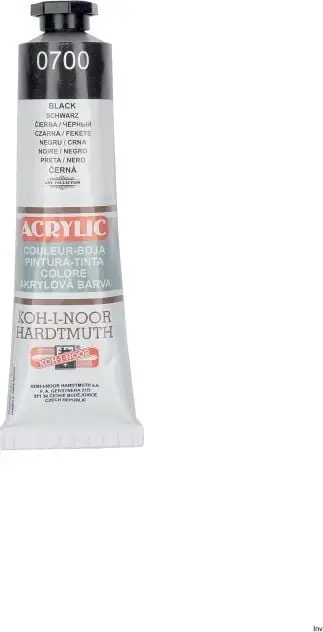 Bojë akrilike KOH I NOOR 700, 40 ml, e zezë