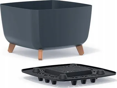 Vazo me këmbë Prosperplast Bonsai Gracia DGQL400, plastike, për ambiente të brendshme dhe të jashtme, antracit - 4