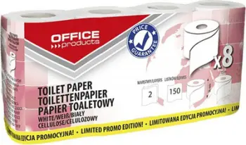 Letër higjienike OFFICE PRODUCTS, 2 shtresa, 150 fletë 15 m, 8 copë, e bardhë