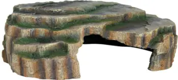 Dekorim për terrarium - shpellë Trixie, 30 × 10 × 25 cm, e kaftë/hirtë