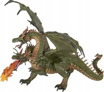 Figurë lodër Papo Two Headed Dragon, dragua me dy koka, shumëngjyrësh