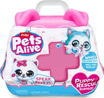 Lodër pelushi Zuru Pets Alive Puppy Rescue Surprise, 21 x 14 cm, shumëngjyrëshe - 2