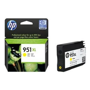 Fishek boje HP 951XL, kapacitet i lartë, i verdhë - 1