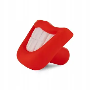 Lodër për qen Vinil Smile, formë buzësh, 9 cm, e kuqe