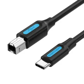 Kabllo printeri Vention USB C në USB B, 2.0, 1m, i zi