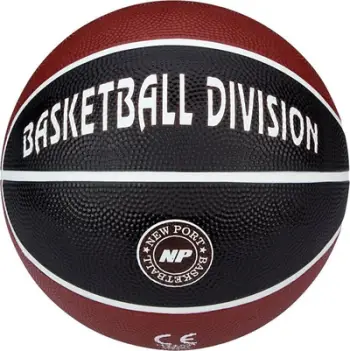 Top basketbolli Port Basketball Mini Print, madhësia 3, Bordeaux e zezë e bardhë