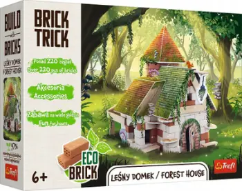 Set ndërtimi Brick Trick Forest House, tulla të vërteta, për fëmijë