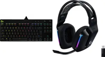 Set gaming Logitech G Pro GX Blue dhe G733 Lightspeed, tastierë mekanike, kufje wireless, i zi
