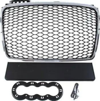 Grillë përpara MTuning Audi A4 B7 RS Style, krom zi