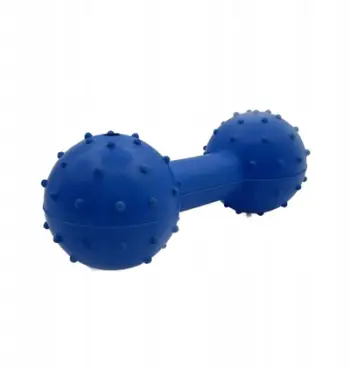 Lodër gome për qen Mr. Pretzel, formë hanteli me spike, 12cm