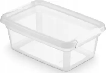 Kuti plastike organizuese Orion, 4.5L, me kapak, transparente