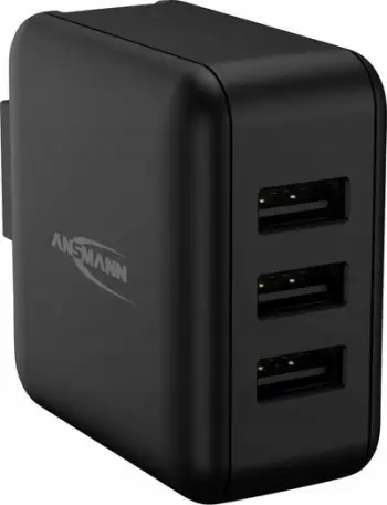 Karikues udhëtimi Ansmann TC315, 15W, 3x USB A, i zi
