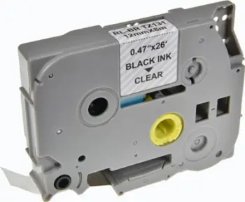 Shirit etiketash G&amp;G TZE-131, 12mm, 8m, i zi transparent