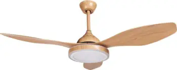 Ventilator tavani MUDDY, me dritë LED, me telekomandë, ngjyrë dru e çelët