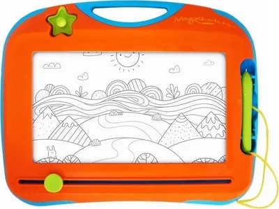 Tabelë vizatimi Mini Megasketcher, magnetike, portative, portokalli shumëngjyrëshe - 1