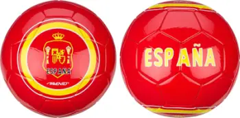 Top futbolli Avento Glossy World Spain, madhësia 5, PVC, i kuq e verdhë