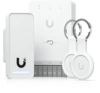 Sistem kontrolli hyrjeje Ubiquiti UniFi G3 Starter Kit, akses një dere, mbështetje Apple Touch Pass, gri dhe i bardhë - 1