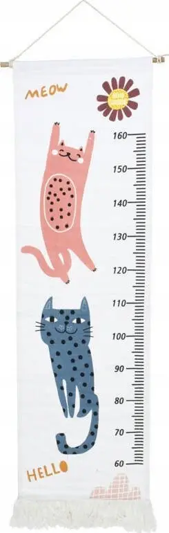 Grafik matës gjatësie Home Styling Collection, tekstil me thekë, deri 160 cm