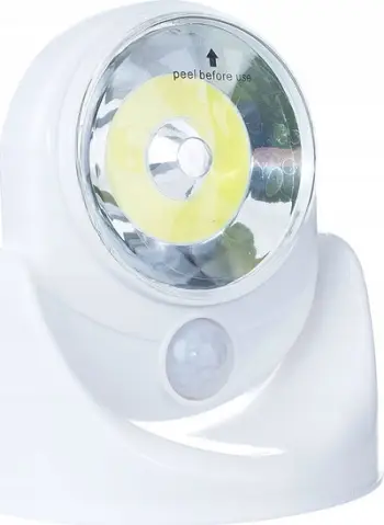 Lampë LED me sensor lëvizjeje dhe errësire, me bateri, dritë e bardhë neutrale, e bardhë