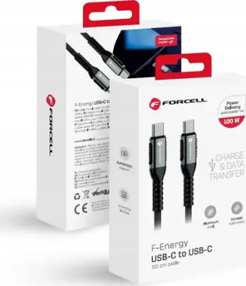 Kabllo Forcell F-Energy C260 Type C në Type C, 100W 5A, 1.2m, blu