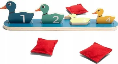 Lojë tavoline BS Toys GA454 Ducks in a Row, set me rosakë, për fëmijë - 2