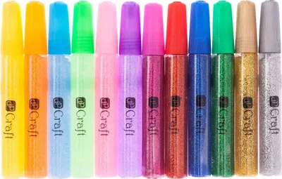 Set ngjitës me shkëlqim dP Craft, 10g x 12 copë, për artizanat, shumëngjyrëshe - 2