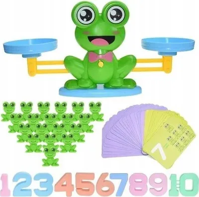 Loja edukative NORIMPEX Balancing Frogs, mësim matematike, për fëmijë 3+, jeshile - 2