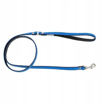 Zinxhir lëkure për qen Barry King, M L, 20mm 120cm, blu zi