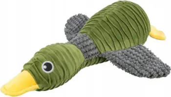 Lodër pellushi për qen Trixie Duck Plush Recycled, 40 cm, bezhë