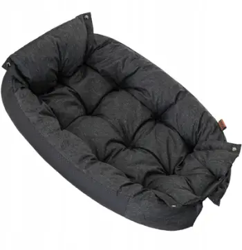 Shtrat për qen Doggy Bed Twice 2 në 1, 95x70cm, i papërshkueshëm nga uji, i zi