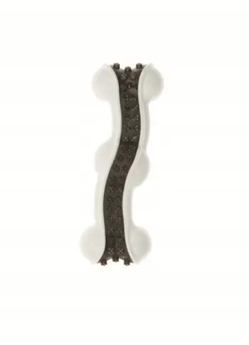 Lodër kockë për qen TPR, 16 cm, aromë viçi, e bardhë