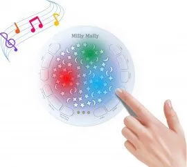 Lodër pelushi Milly Mally Fox, projektor nate, melodi qetësuese, portokalli - 2