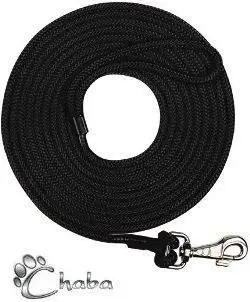 Litari trajnues për qen Chaba Training Line, 10 m, polipropilen, i zi