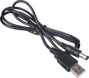 Kabllo energjie USB Akyga AK-DC-04, USB-A në DC 5.5 x 2.5 mm, 0.8 m, e zezë